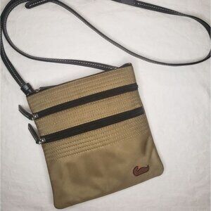 Dooney Bourke tan pink cross body purse